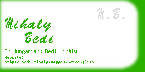 mihaly bedi business card